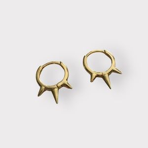 Gold glam punk earrings